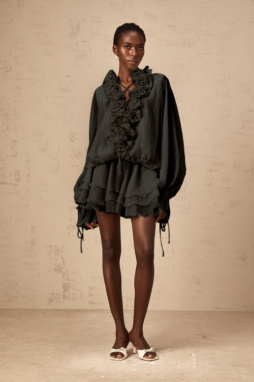 Blossom Chic Mini Elbise - Mivora Moda