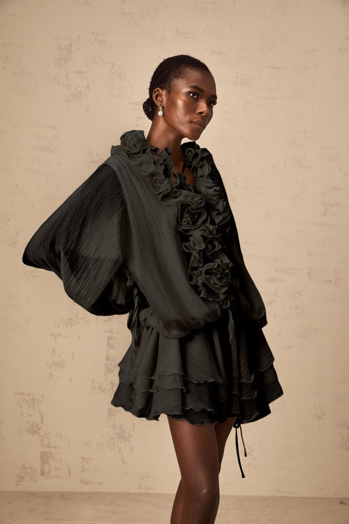 Blossom Chic Mini Elbise - Mivora Moda