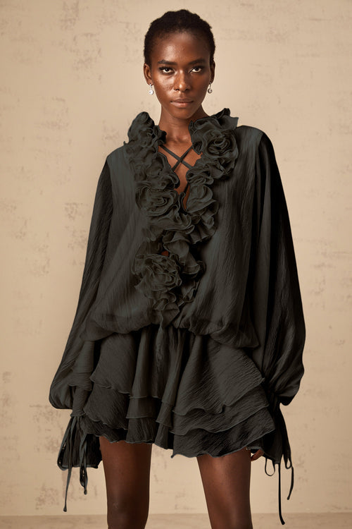 Blossom Chic Mini Elbise - Mivora Moda