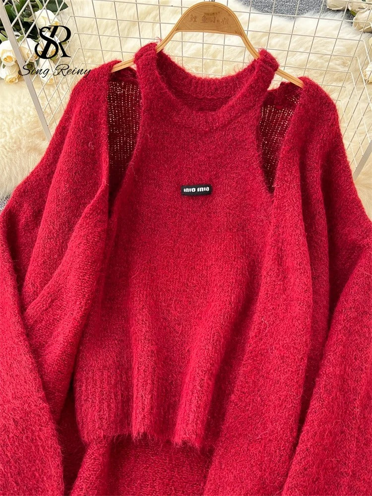 Kolsuz Örgü Atlet & Hırka Set