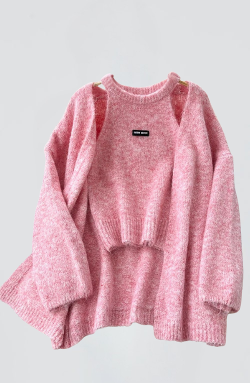 Kolsuz Örgü Atlet & Hırka Set