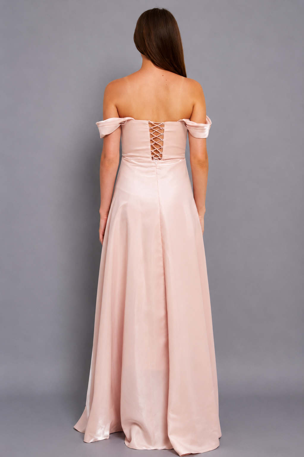 Victoria Maxi Elbise - Toz Pembe