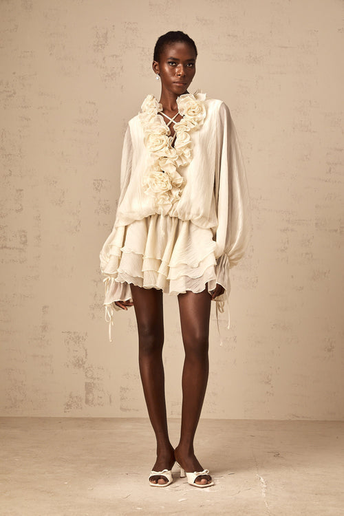 Blossom Chic Mini Elbise - Mivora Moda