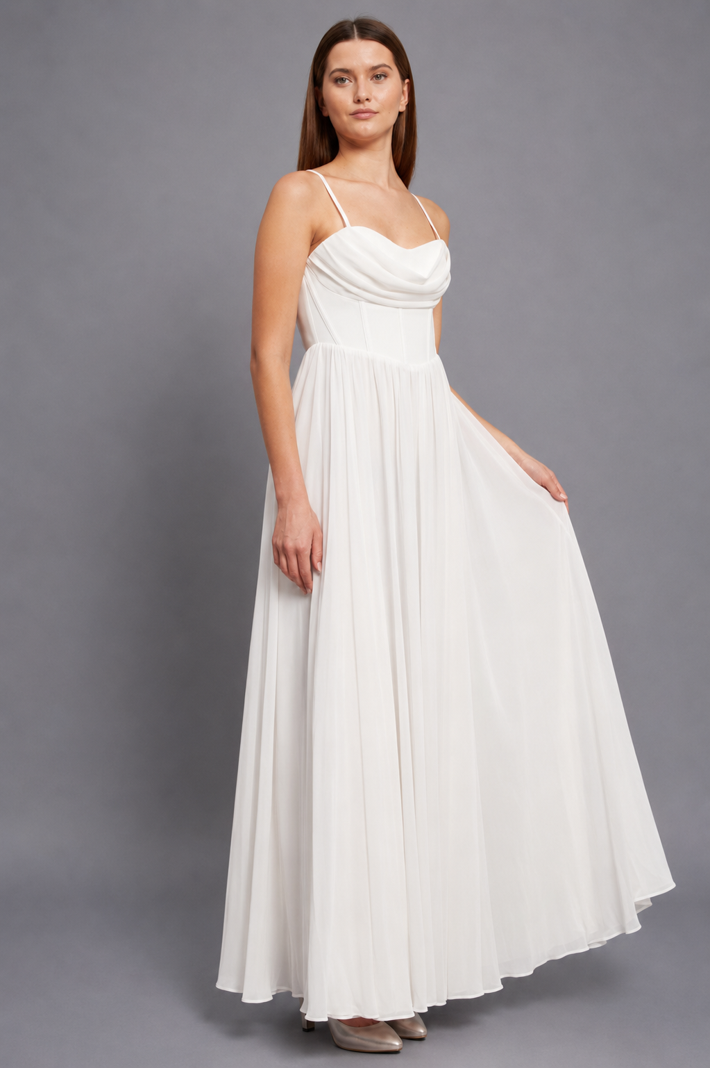 Estelle Maxi Elbise - Beyaz