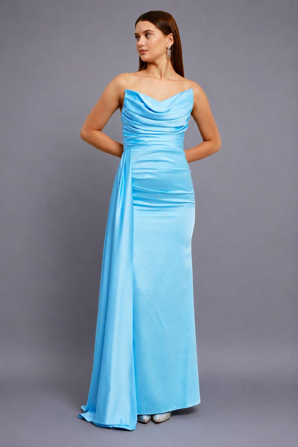 Scarlett Maxi Elbise - Mavi