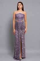 Luna Maxi Elbise - Mor - Mivora Moda