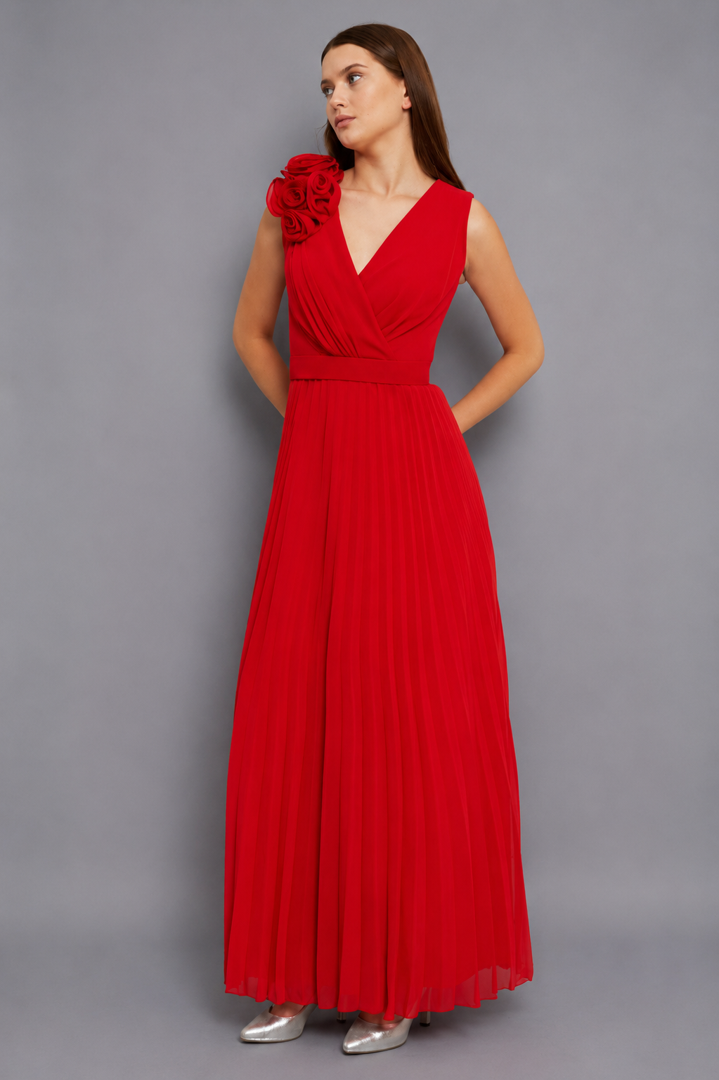 Rosalie Maxi Elbise - Kırmızı