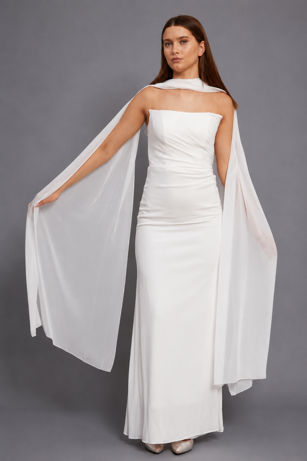 Bianca Maxi Elbise - Beyaz