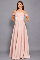 Victoria Maxi Elbise - Toz Pembe