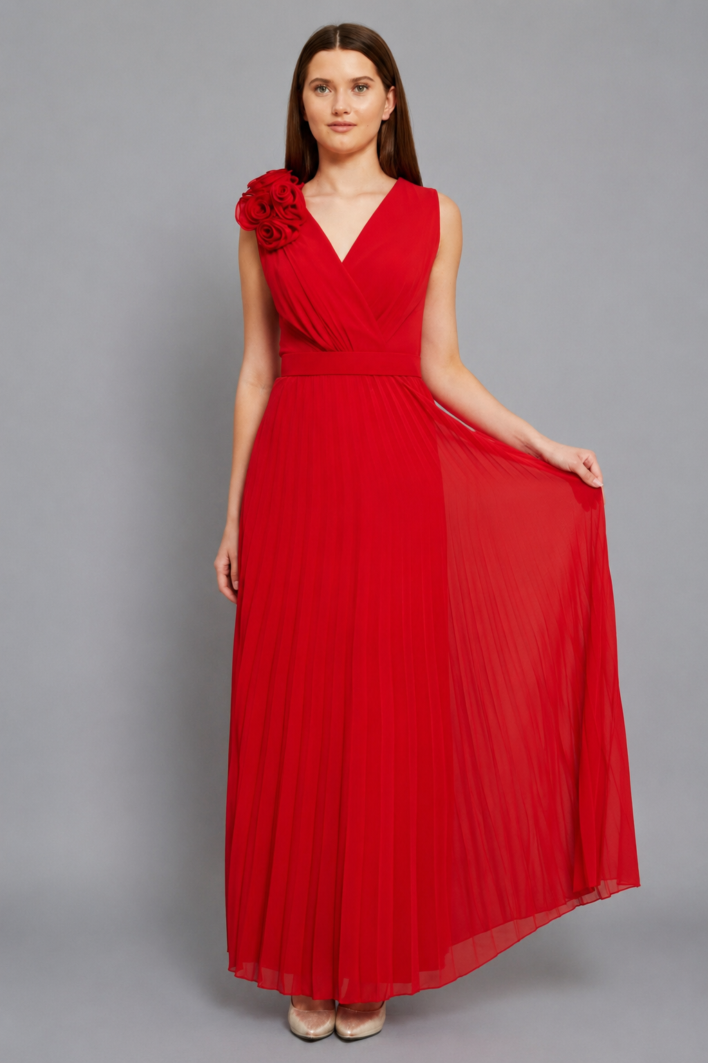 Rosalie Maxi Elbise - Kırmızı