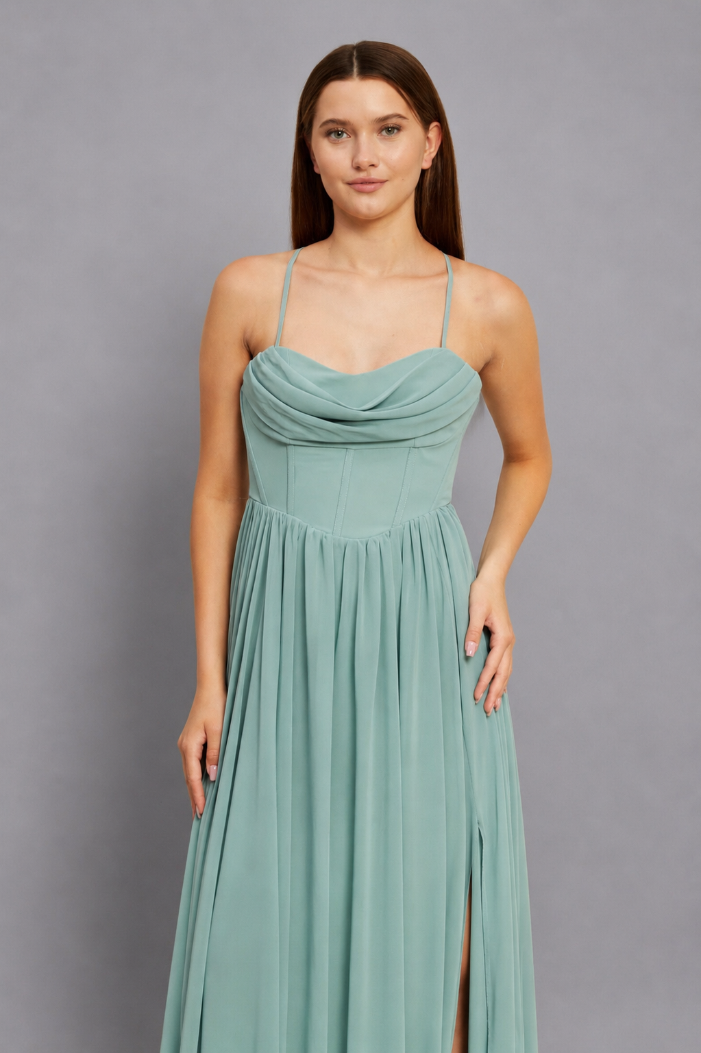 Estelle Maxi Elbise - Mint Yeşili
