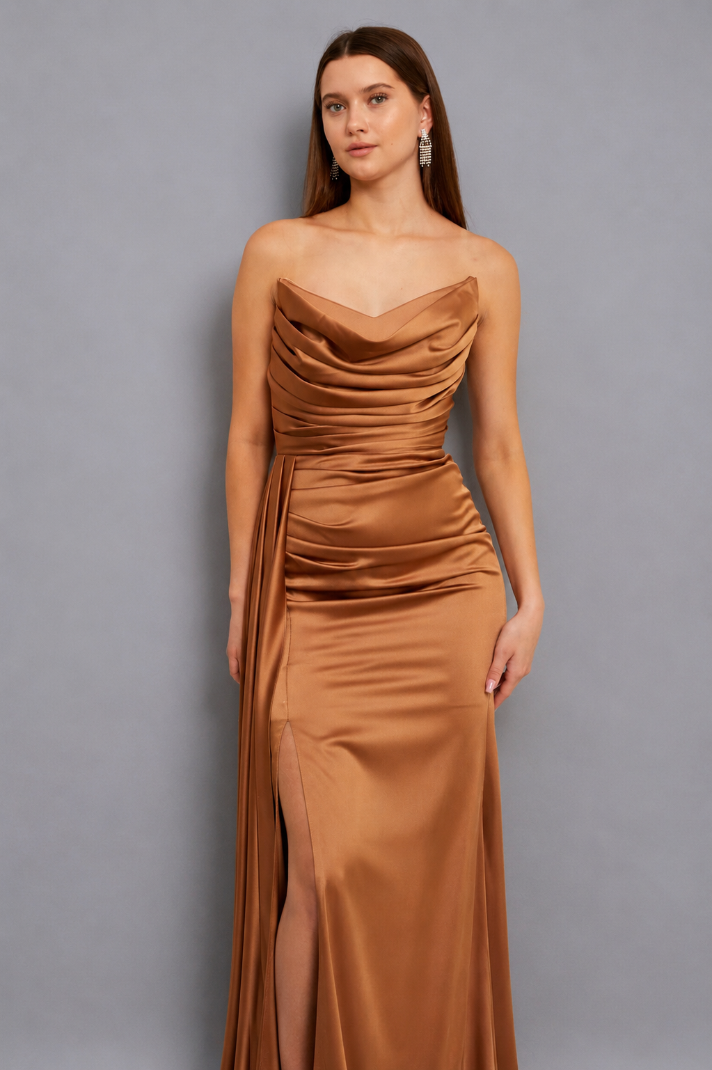 Scarlett Maxi Elbise - Bronz