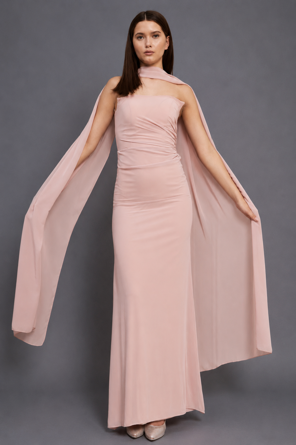 Bianca Maxi Elbise - Toz Pembe