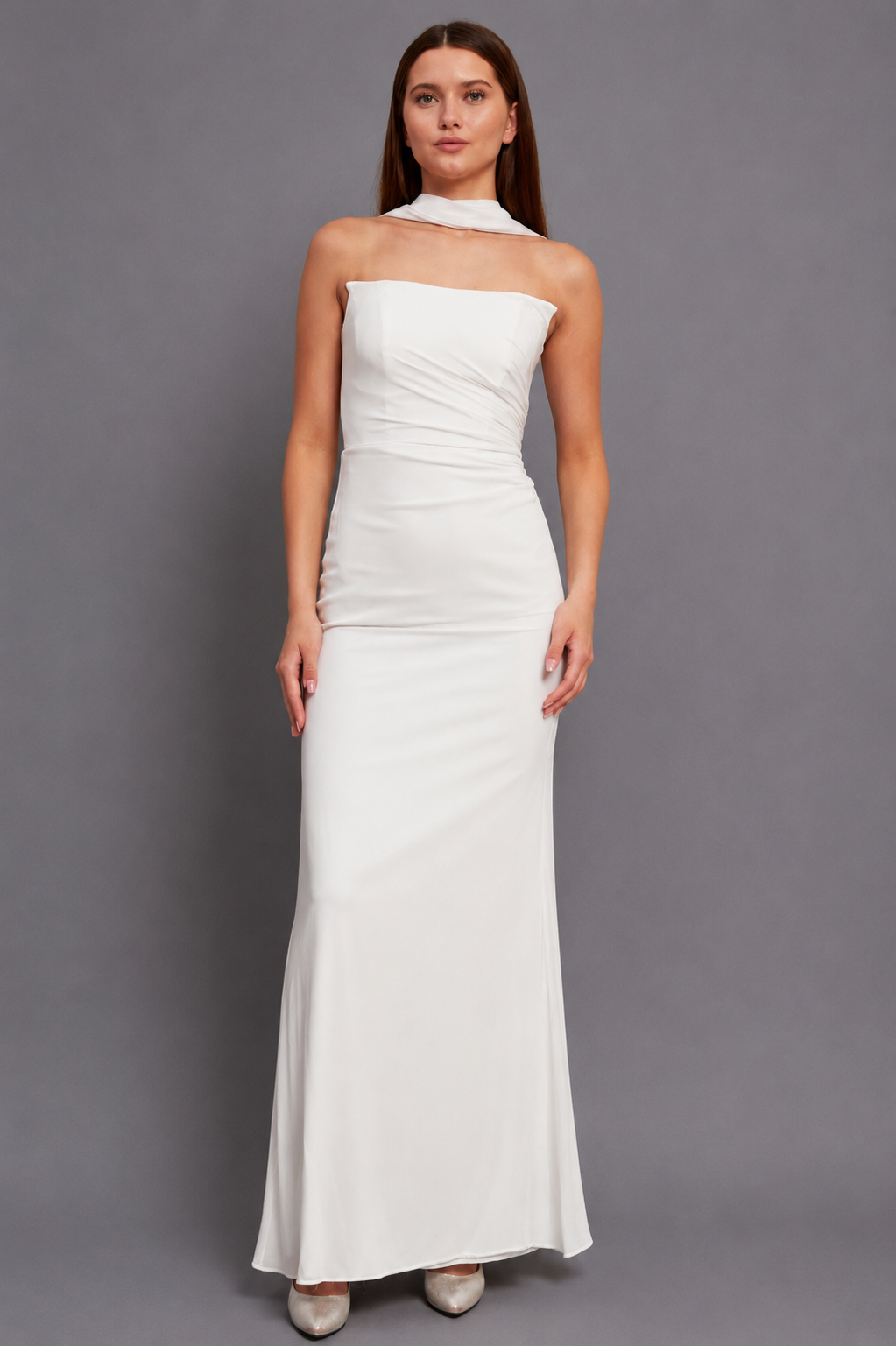 Bianca Maxi Elbise - Beyaz