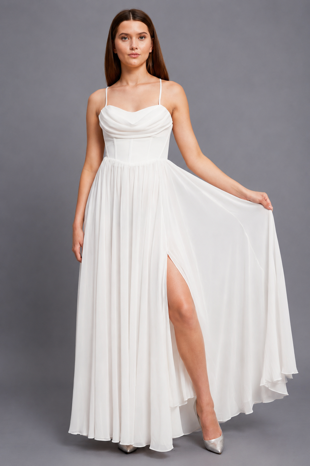 Estelle Maxi Elbise - Beyaz
