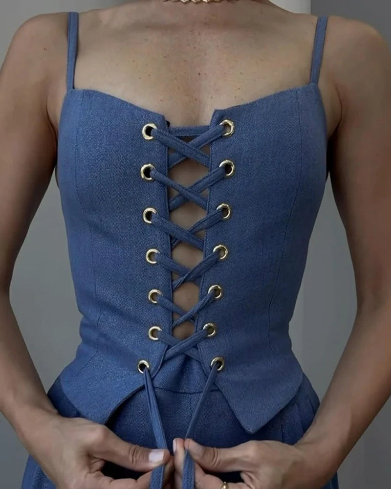 Hollow İki Parçalı Bağcıklı Takım