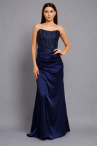 Saphira Maxi Elbise - Lacivert - Mivora Moda
