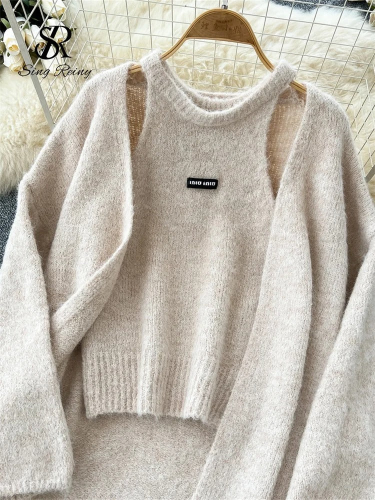 Kolsuz Örgü Atlet & Hırka Set