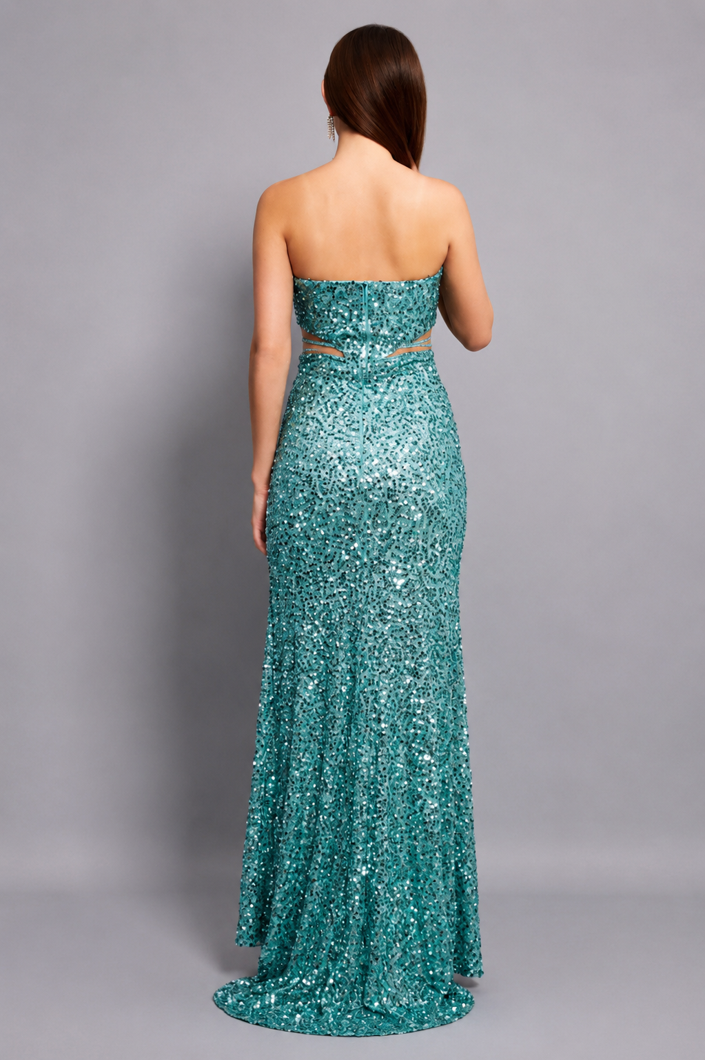 Luna Maxi Elbise - Mint Yeşili - Mivora Moda