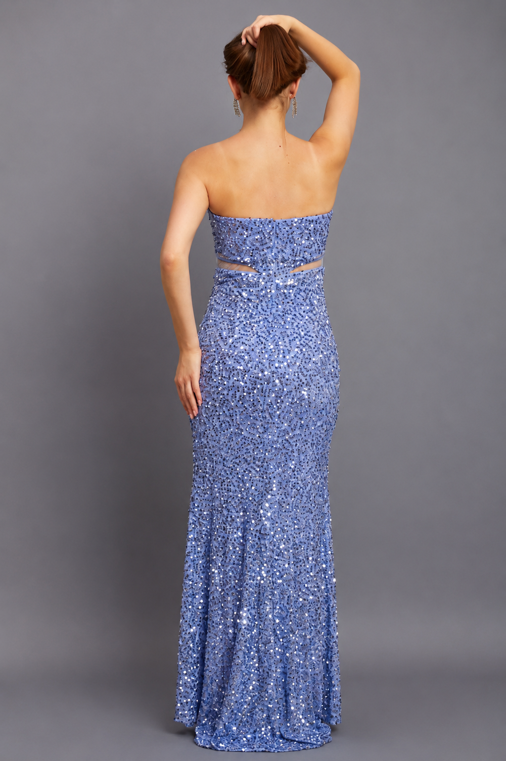 Luna Maxi Elbise - Mavi - Mivora Moda