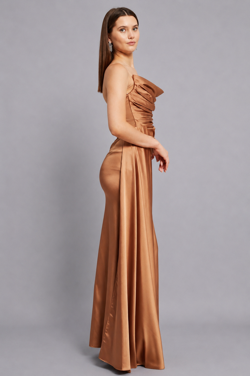 Scarlett Maxi Elbise - Bronz