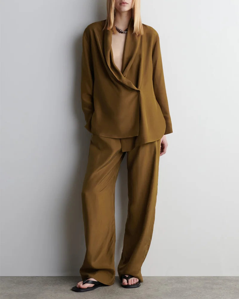 Uzun Kol Gömlek & Bol Paça Pantolon Takım