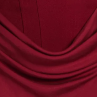 Aura Maxi Elbise - Bordo - Mivora Moda