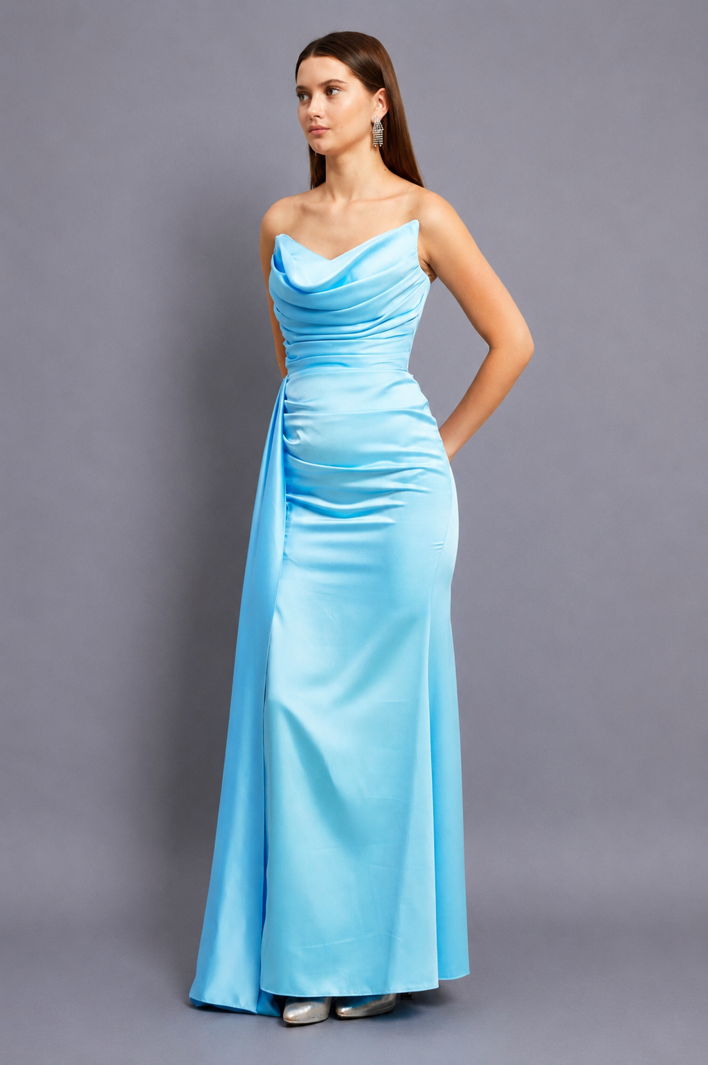 Scarlett Maxi Elbise - Mavi