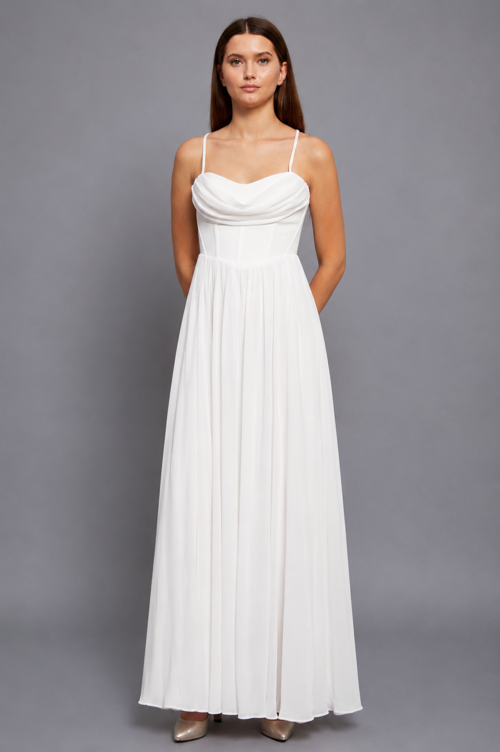 Estelle Maxi Elbise - Beyaz