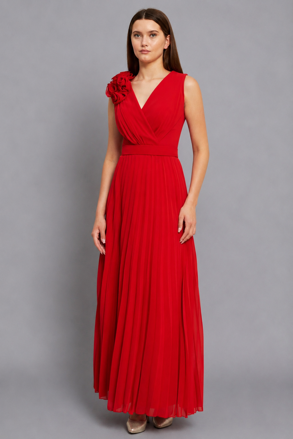 Rosalie Maxi Elbise - Kırmızı