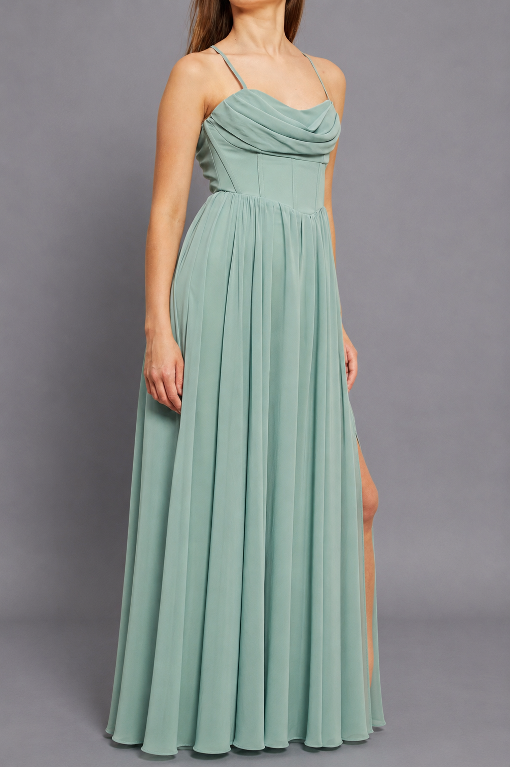 Estelle Maxi Elbise - Mint Yeşili