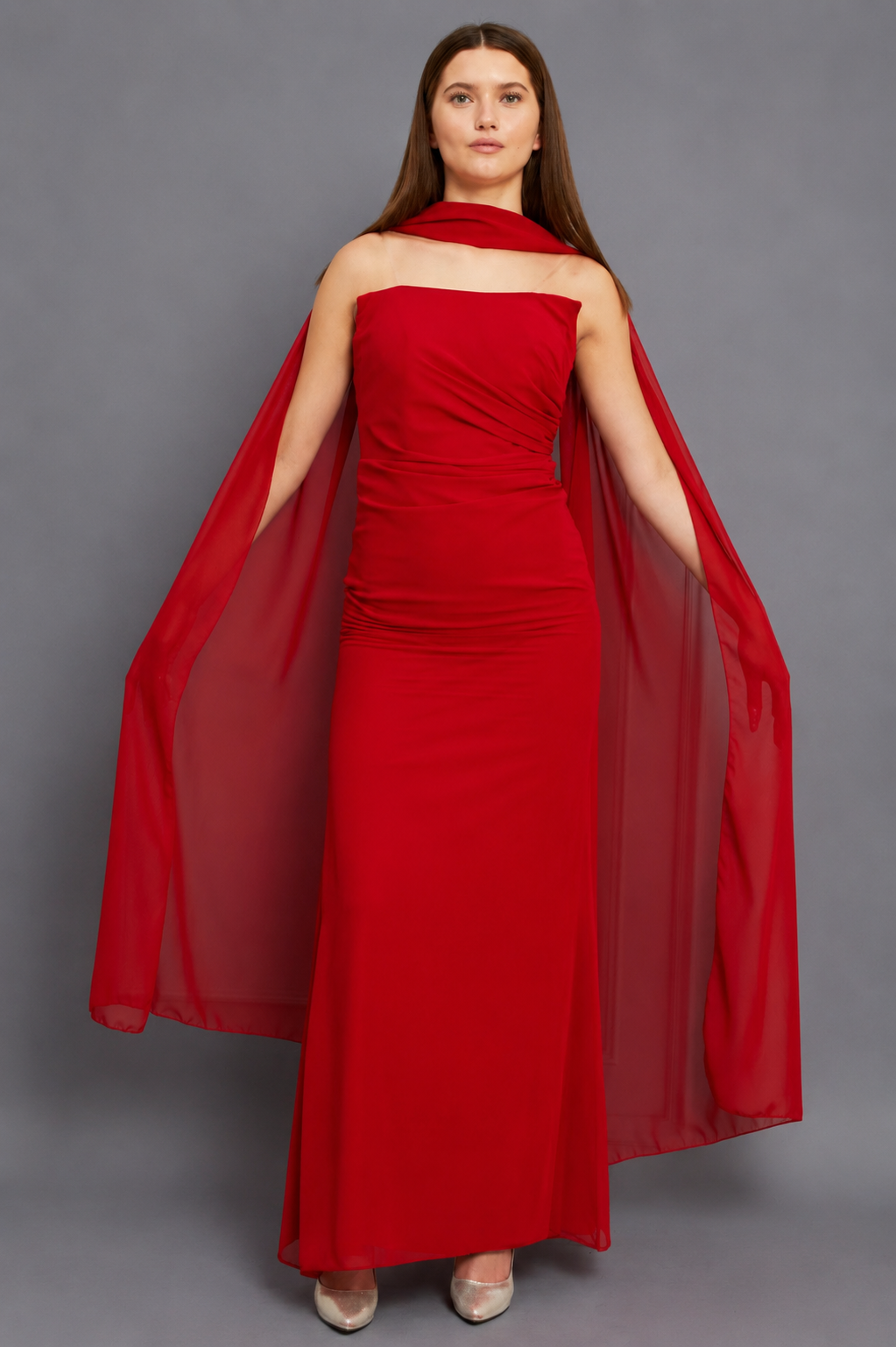 Bianca Maxi Elbise - Kırmızı