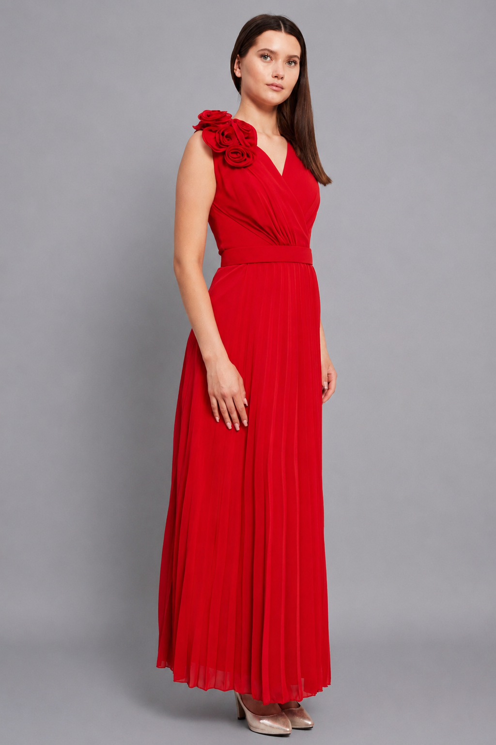 Rosalie Maxi Elbise - Kırmızı