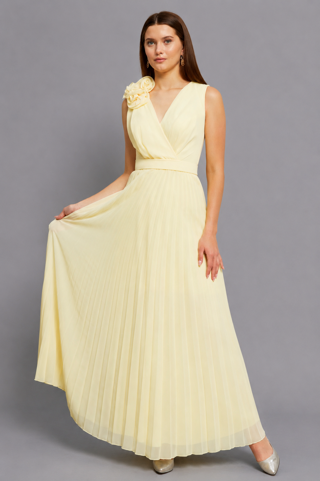 Rosalie Maxi Elbise - Tereyağ Sarısı