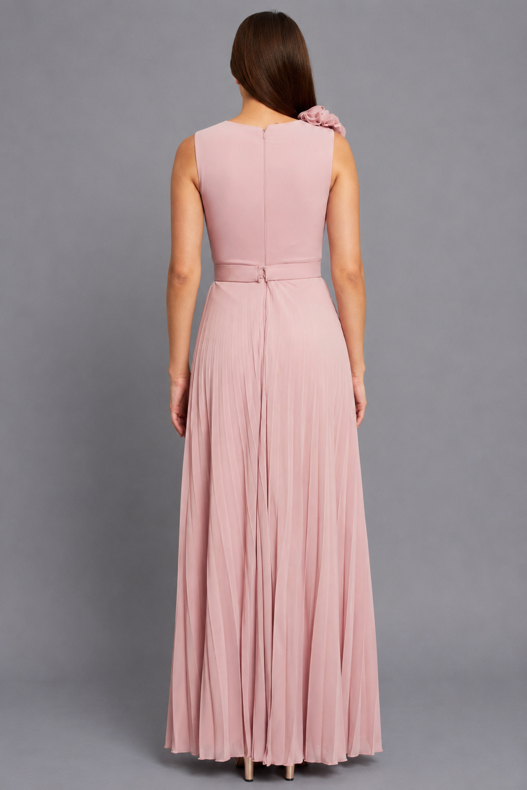 Rosalie Maxi Elbise - Toz Pembe