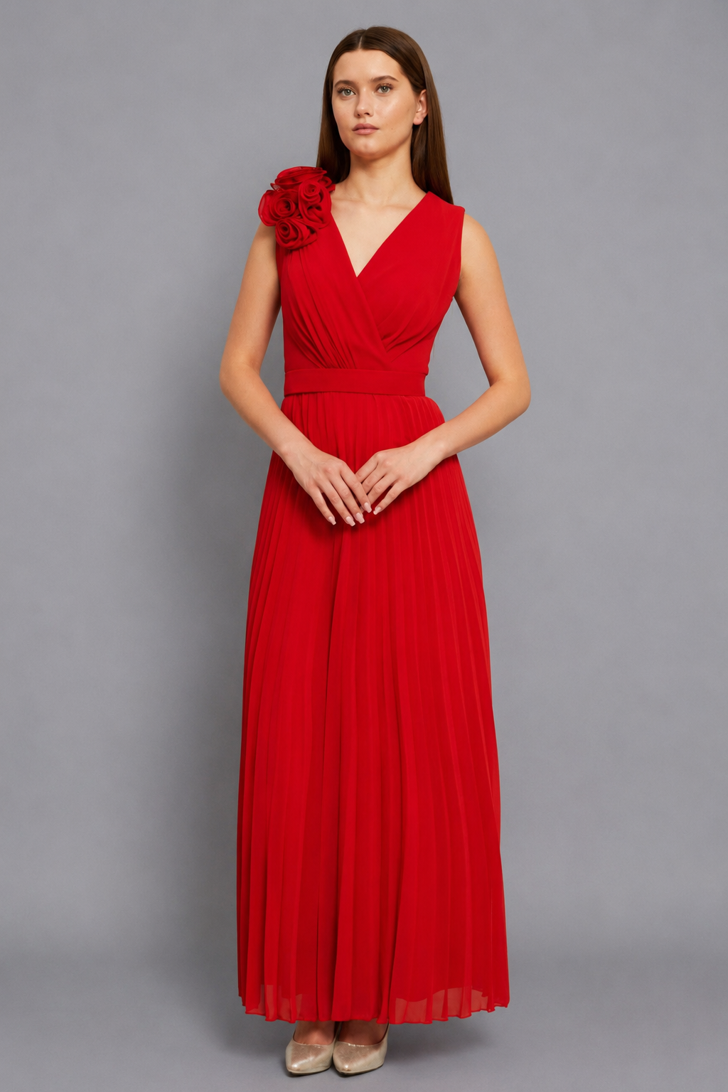 Rosalie Maxi Elbise - Kırmızı