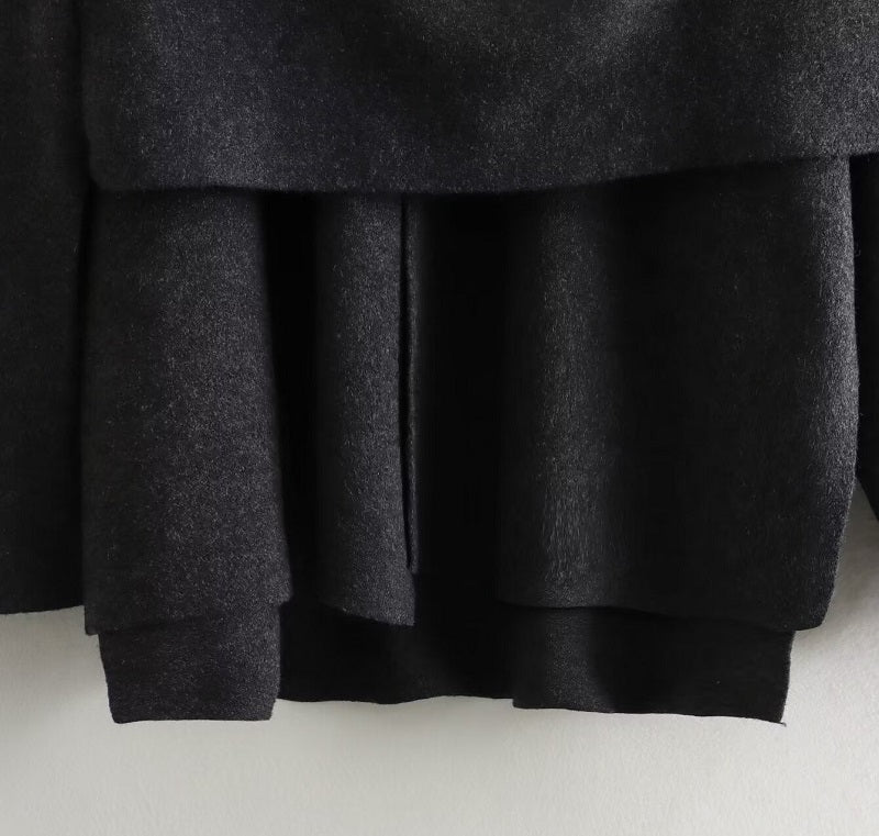 Şal Detay Kapüşonlu Ceket