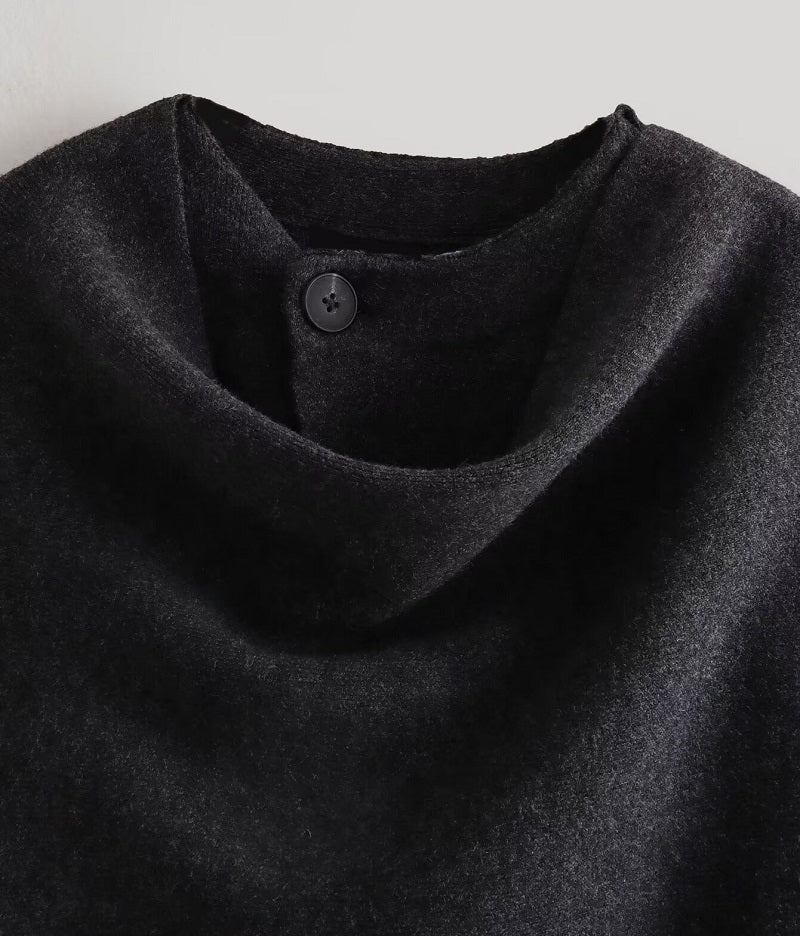 Şal Detay Kapüşonlu Ceket