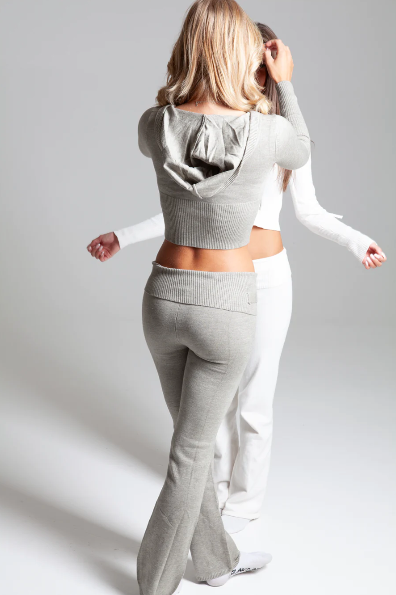 Bel Detaylı İkili Örme Takım - Mivora Moda