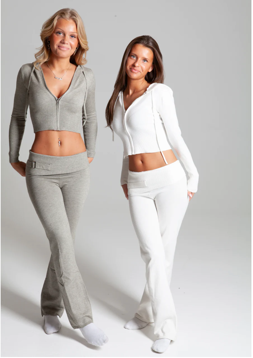 Bel Detaylı İkili Örme Takım - Mivora Moda