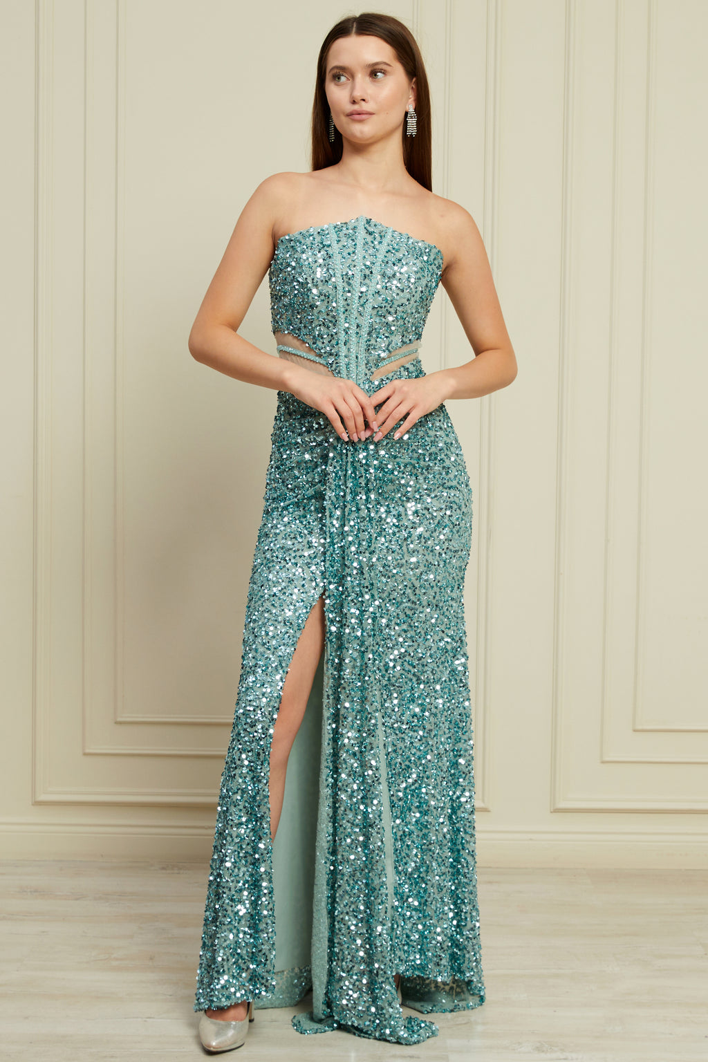 Luna Maxi Elbise - Mint Yeşili