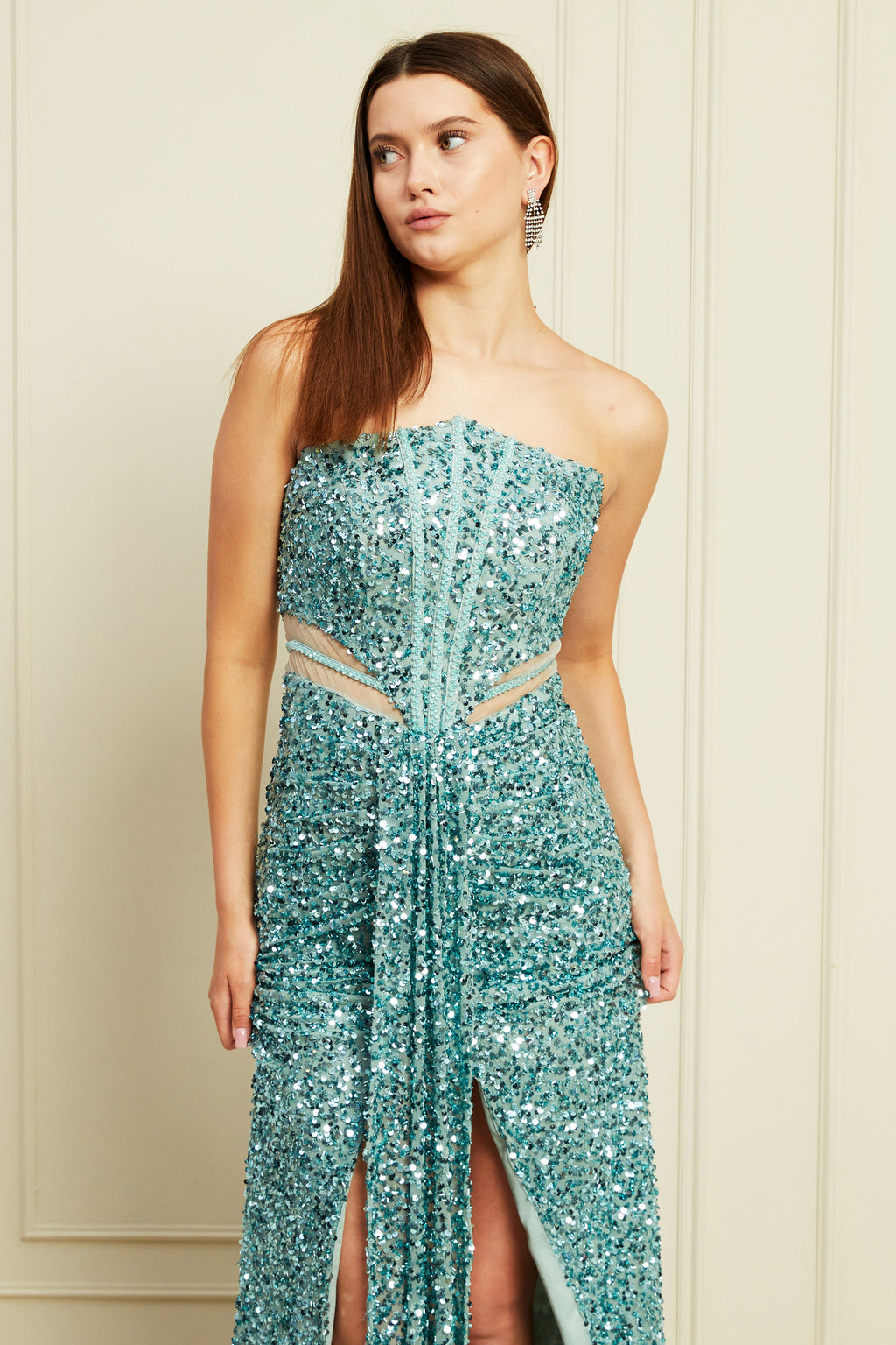 Luna Maxi Elbise - Mint Yeşili