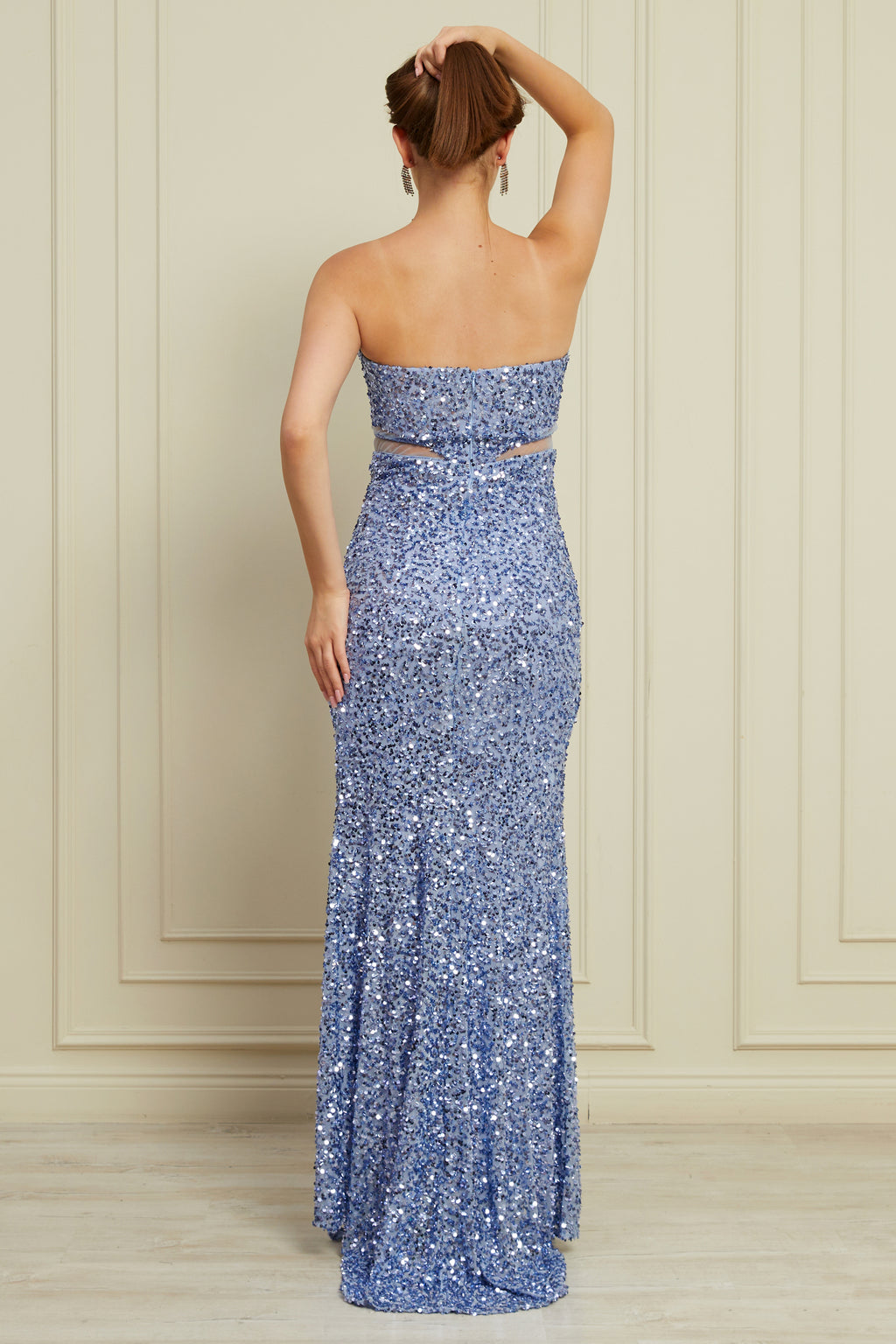 Luna Maxi Elbise - Mavi