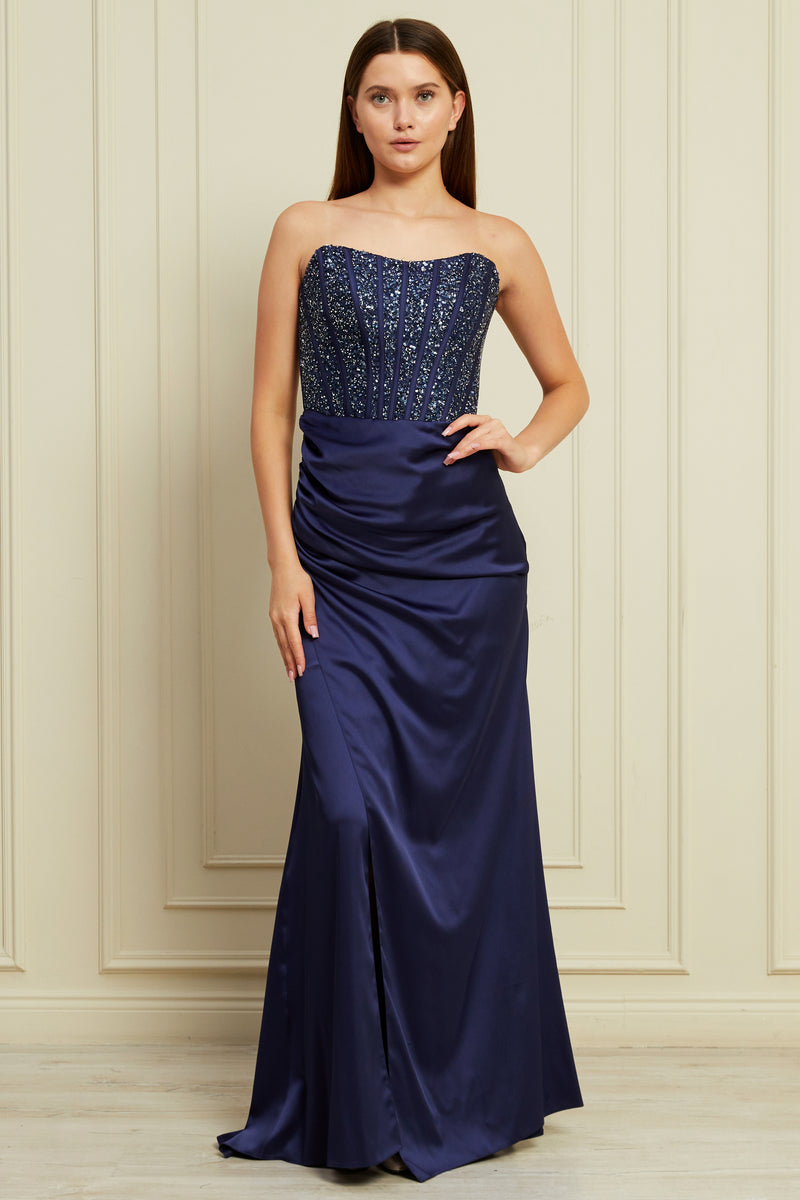 Saphira Maxi Elbise - Lacivert
