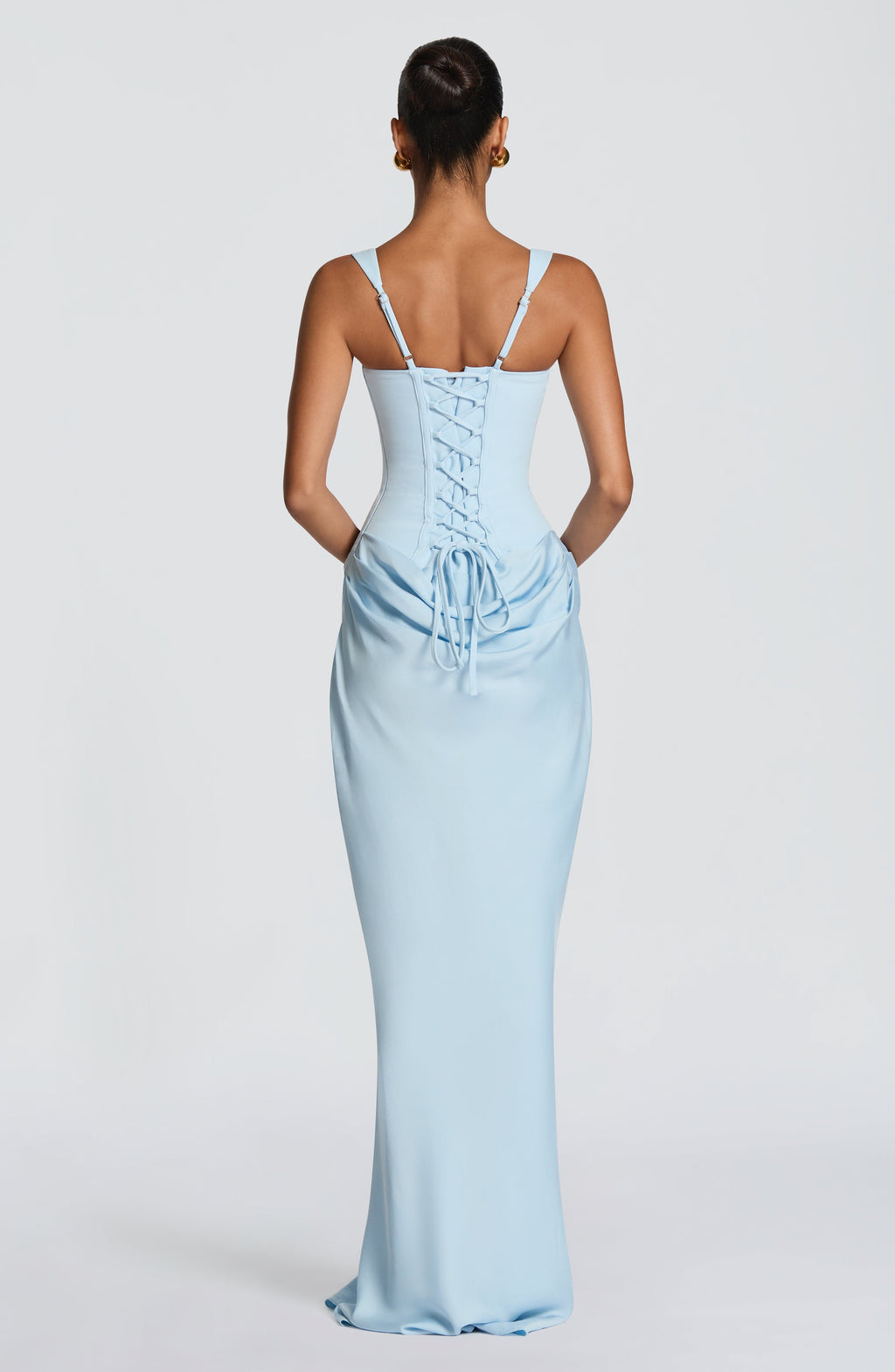 Aura Maxi Elbise - Bebek Mavisi