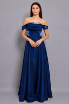 Victoria Maxi Elbise - Lacivert